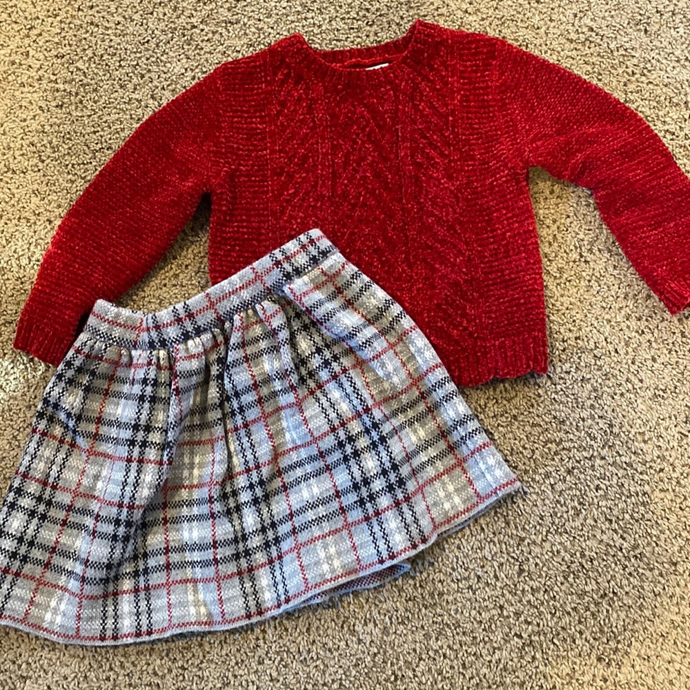 Tommy Bahama girls size 4t sweater skirt set